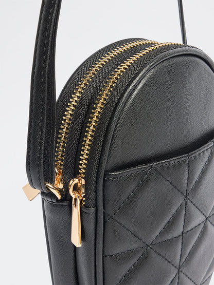 Women Solid Mobile Bag