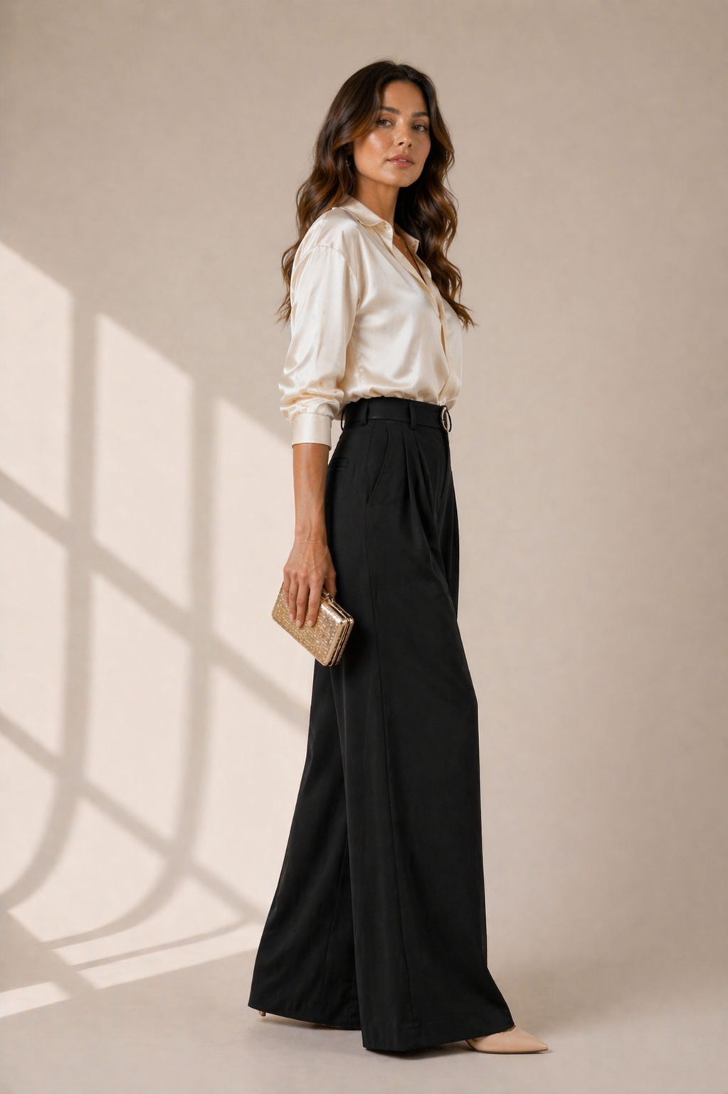 Aurelia High-Waist Wide-Leg Trousers