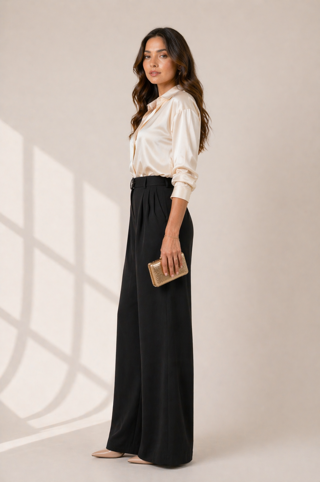 Aurelia High-Waist Wide-Leg Trousers