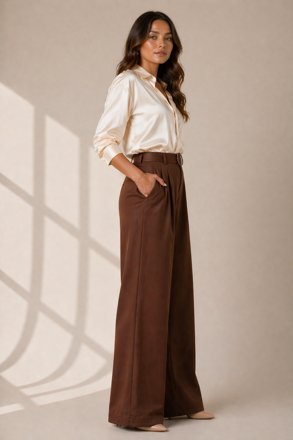 Aurelia High-Waist Wide-Leg Trousers
