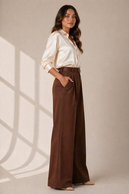Aurelia High-Waist Wide-Leg Trousers