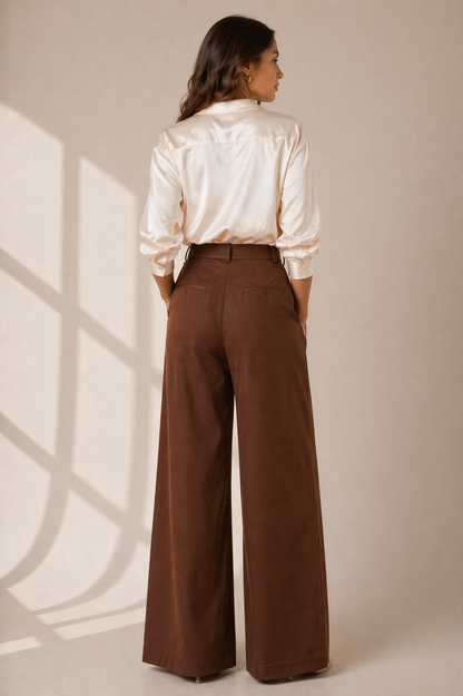 Aurelia High-Waist Wide-Leg Trousers