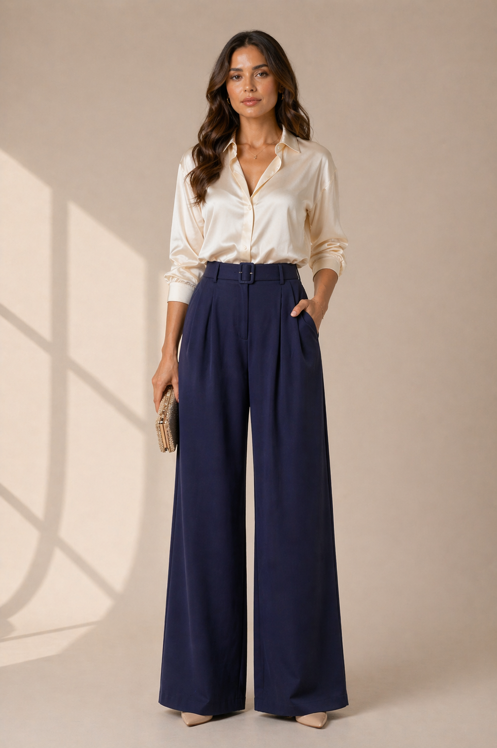 Aurelia High-Waist Wide-Leg Trousers