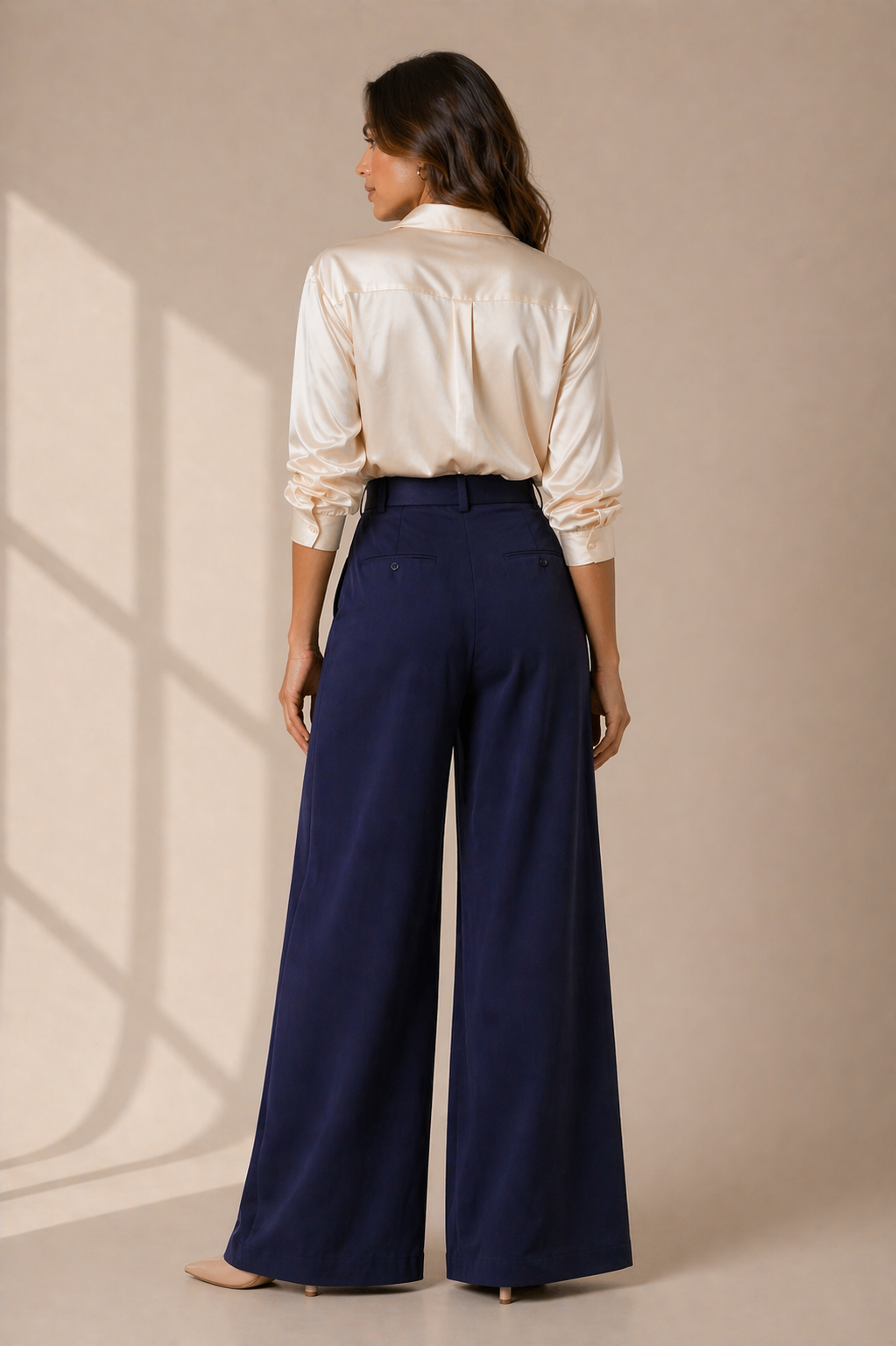 Aurelia High-Waist Wide-Leg Trousers