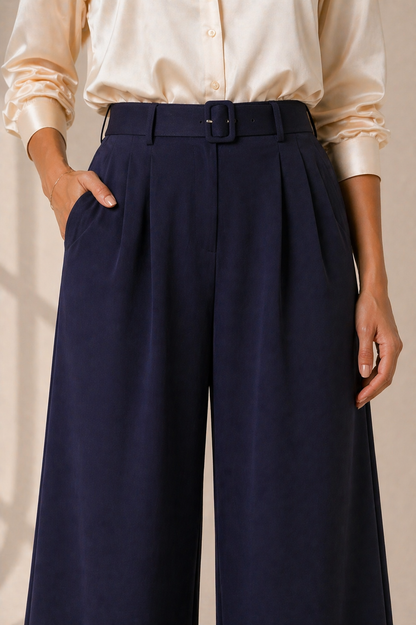 Aurelia High-Waist Wide-Leg Trousers