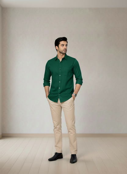 Emerald Cotton Oxford Shirt