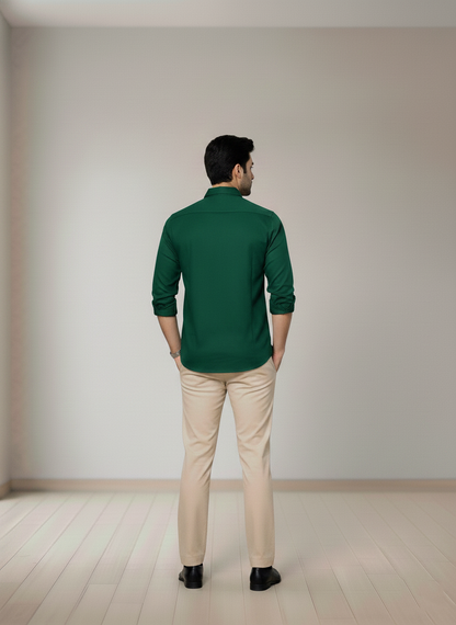 Emerald Cotton Oxford Shirt